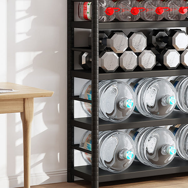 Contemporary Black Shelf Bookcase Open Bookshelf with Shelves Included