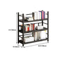Contemporary Black Shelf Bookcase Open Bookshelf with Shelves Included