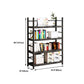 Contemporary Black Shelf Bookcase Open Bookshelf with Shelves Included