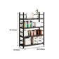 Contemporary Black Shelf Bookcase Open Bookshelf with Shelves Included