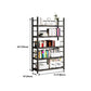 Contemporary Black Shelf Bookcase Open Bookshelf with Shelves Included