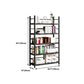 Contemporary Black Shelf Bookcase Open Bookshelf with Shelves Included