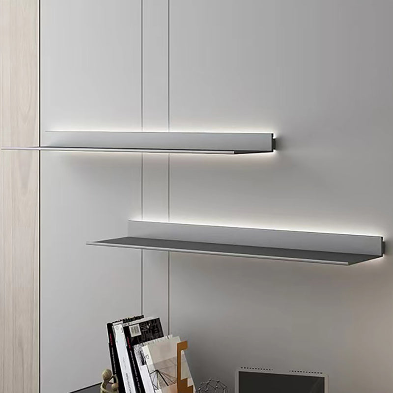 1 plank metalen boekenplank moderne zwevende muur gemonteerd boekenkast