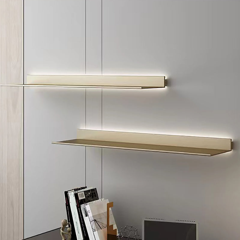 1 plank metalen boekenplank moderne zwevende muur gemonteerd boekenkast