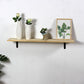 1 Shelf Floating Bookcase Natural Wood Closed Back Bookshelf 35.4"L x 7.9"W x 0.7"H Clearhalo 'Bookcases' 'furn' 'furn_bookcases' 'Furniture' 'Office Furniture' 5592736