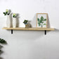 1 Shelf Floating Bookcase Natural Wood Closed Back Bookshelf 39.4"L x 7.9"W x 0.7"H Clearhalo 'Bookcases' 'furn' 'furn_bookcases' 'Furniture' 'Office Furniture' 5592737
