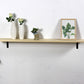 1 Shelf Floating Bookcase Natural Wood Closed Back Bookshelf 47.2"L x 7.9"W x 0.7"H Clearhalo 'Bookcases' 'furn' 'furn_bookcases' 'Furniture' 'Office Furniture' 5592739