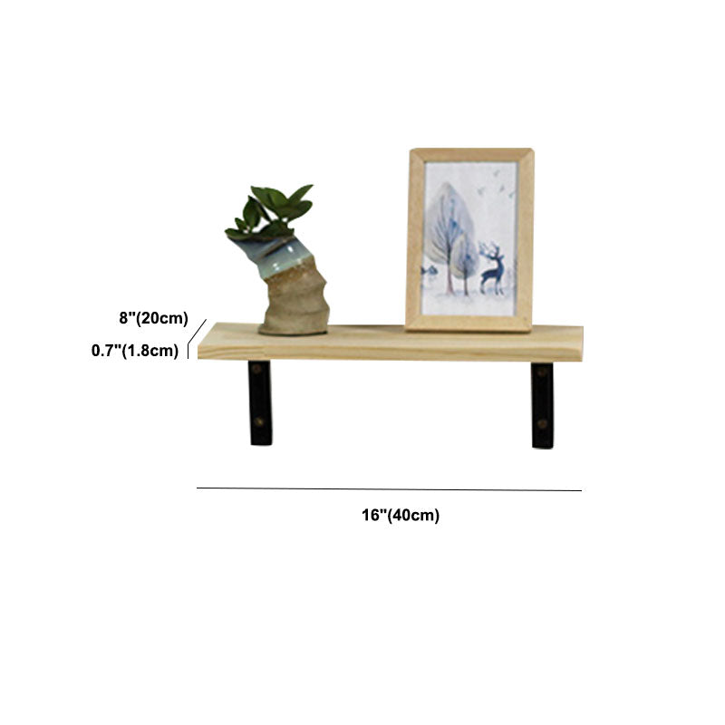 1 Shelf Floating Bookcase Natural Wood Closed Back Bookshelf Clearhalo 'Bookcases' 'furn' 'furn_bookcases' 'Furniture' 'Office Furniture' 5592749