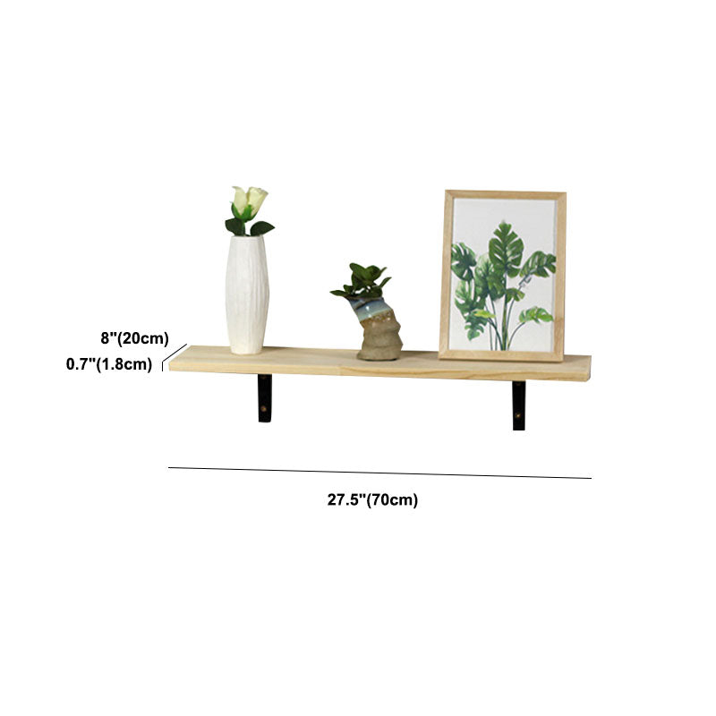 1 Shelf Floating Bookcase Natural Wood Closed Back Bookshelf Clearhalo 'Bookcases' 'furn' 'furn_bookcases' 'Furniture' 'Office Furniture' 5592751