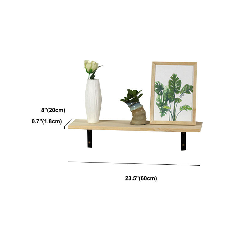 1 Shelf Floating Bookcase Natural Wood Closed Back Bookshelf Clearhalo 'Bookcases' 'furn' 'furn_bookcases' 'Furniture' 'Office Furniture' 5592754