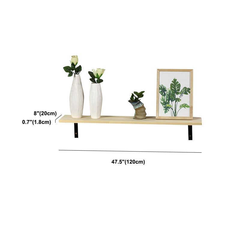 1 Shelf Floating Bookcase Natural Wood Closed Back Bookshelf Clearhalo 'Bookcases' 'furn' 'furn_bookcases' 'Furniture' 'Office Furniture' 5592755