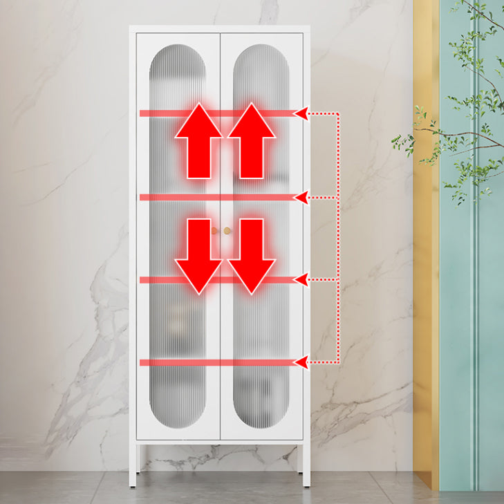 Modern Metal Bookcase Standard Closed Back Bookshelf for Home Office