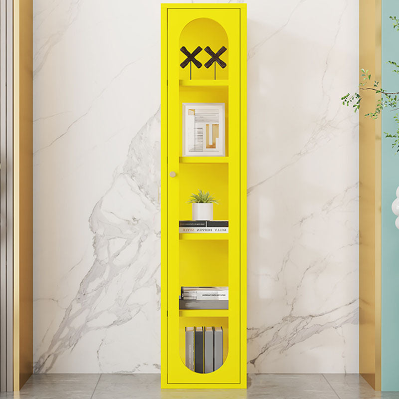 Modern Metal Bookcase Standard Closed Back Bookshelf for Home Office