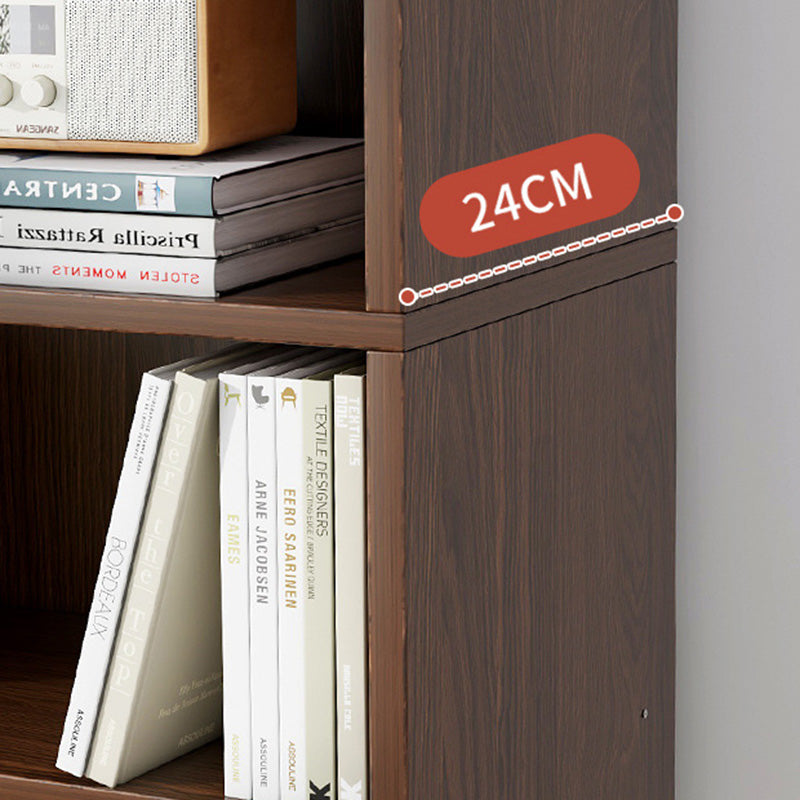 9.5"W Modern Wood Bookshelf Rectangular Shelves Bookcase for Living Room