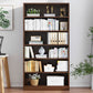9.5"W Modern Wood Bookshelf Rectangular Shelves Bookcase for Living Room