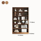 9.5"W Modern Wood Bookshelf Rectangular Shelves Bookcase for Living Room
