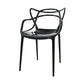 Scandinavian Arm Dining Chairs Plastic Low Back Dining Side Chair Black 1 Piece Clearhalo 'Dining Chairs' 'Dining Tables & Seating' 'dining_chair' 'furn' 'furn_dining_chair' 'Furniture' 'Kitchen & Dining Furniture' 5592825