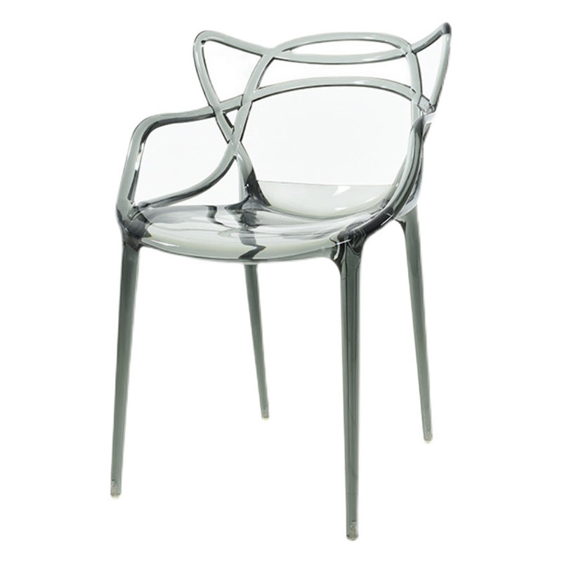 Scandinavian Arm Dining Chairs Plastic Low Back Dining Side Chair Clearhalo 'Dining Chairs' 'Dining Tables & Seating' 'dining_chair' 'furn' 'furn_dining_chair' 'Furniture' 'Kitchen & Dining Furniture' 5592832