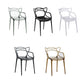 Scandinavian Arm Dining Chairs Plastic Low Back Dining Side Chair Clearhalo 'Dining Chairs' 'Dining Tables & Seating' 'dining_chair' 'furn' 'furn_dining_chair' 'Furniture' 'Kitchen & Dining Furniture' 5592843