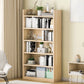 Solid Wood Bookshelf 9.8" W Natural Standard Bookcase with Rectangular Shelves