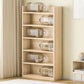 Solid Wood Bookshelf 9.8" W Natural Standard Bookcase with Rectangular Shelves