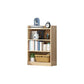 Solid Wood Bookshelf 9.8" W Natural Standard Bookcase with Rectangular Shelves