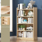 Solid Wood Bookshelf 9.8" W Natural Standard Bookcase with Rectangular Shelves