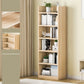 Solid Wood Bookshelf 9.8" W Natural Standard Bookcase with Rectangular Shelves