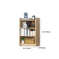 Solid Wood Bookshelf 9.8" W Natural Standard Bookcase with Rectangular Shelves