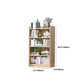 Solid Wood Bookshelf 9.8" W Natural Standard Bookcase with Rectangular Shelves