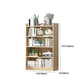 Solid Wood Bookshelf 9.8" W Natural Standard Bookcase with Rectangular Shelves