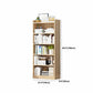 Solid Wood Bookshelf 9.8" W Natural Standard Bookcase with Rectangular Shelves