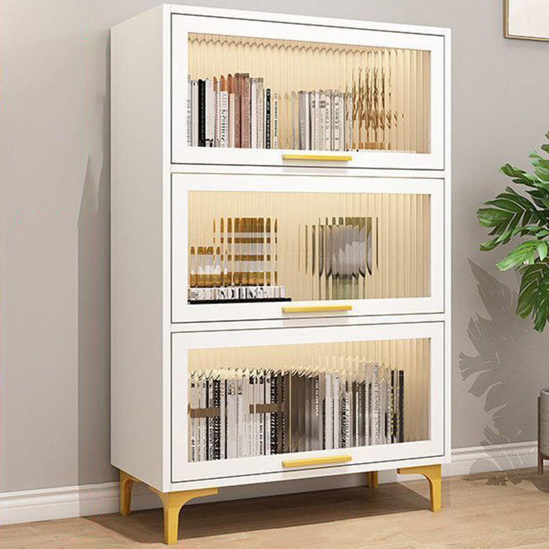 Modern Engineered Wood Bookcase White Standard Shelf with Door 31"L x 14"W x 49"H White Clearhalo 'Bookcases' 'furn' 'furn_bookcases' 'Furniture' 'Office Furniture' 5592949