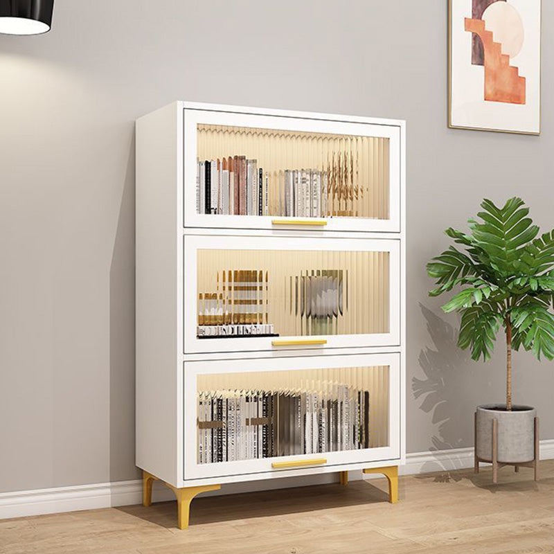 Modern Engineered Wood Bookcase White Standard Shelf with Door Clearhalo 'Bookcases' 'furn' 'furn_bookcases' 'Furniture' 'Office Furniture' 5592952