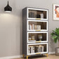Modern Engineered Wood Bookcase White Standard Shelf with Door 24"L x 14"W x 64"H Grey Clearhalo 'Bookcases' 'furn' 'furn_bookcases' 'Furniture' 'Office Furniture' 5592962