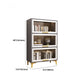 Modern Engineered Wood Bookcase White Standard Shelf with Door Clearhalo 'Bookcases' 'furn' 'furn_bookcases' 'Furniture' 'Office Furniture' 5592970