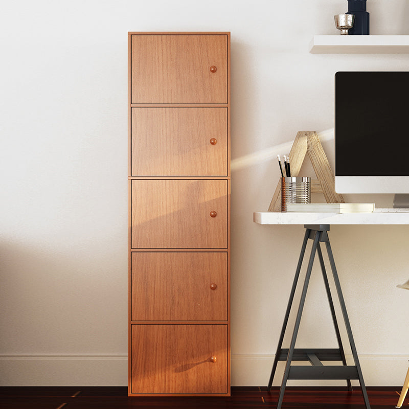 Modem Bookcase Engineered Wood Standard Bookshelf with Doors