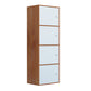 Modem Bookcase Engineered Wood Standard Bookshelf with Doors