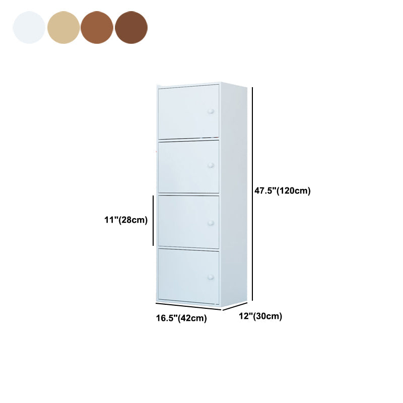 Modem Bookcase Engineered Wood Standard Bookshelf with Doors