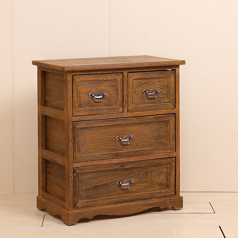 Traditional Matte Finish Storage Chest Bedroom Solid Wood Dresser 20"L x 12"W x 23"H Coffee Clearhalo 'Bedroom Furniture' 'Dressers & Chests' 'dressers_chests' 'furn' 'furn_dressers_chests' 'Furniture' 5592999