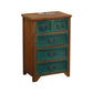 Traditional Matte Finish Storage Chest Bedroom Solid Wood Dresser 19.7"L x 13.8"W x 29.1"H Coffee Green Clearhalo 'Bedroom Furniture' 'Dressers & Chests' 'dressers_chests' 'furn' 'furn_dressers_chests' 'Furniture' 5593012