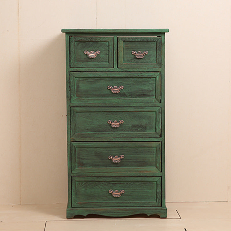 Traditional Matte Finish Storage Chest Bedroom Solid Wood Dresser 20"L x 12"W x 35"H Dark Green Clearhalo 'Bedroom Furniture' 'Dressers & Chests' 'dressers_chests' 'furn' 'furn_dressers_chests' 'Furniture' 5593016