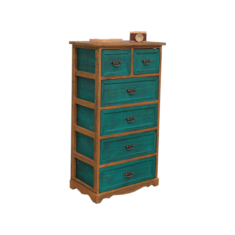 Traditional Matte Finish Storage Chest Bedroom Solid Wood Dresser 20"L x 12"W x 35"H Coffee Green Clearhalo 'Bedroom Furniture' 'Dressers & Chests' 'dressers_chests' 'furn' 'furn_dressers_chests' 'Furniture' 5593019