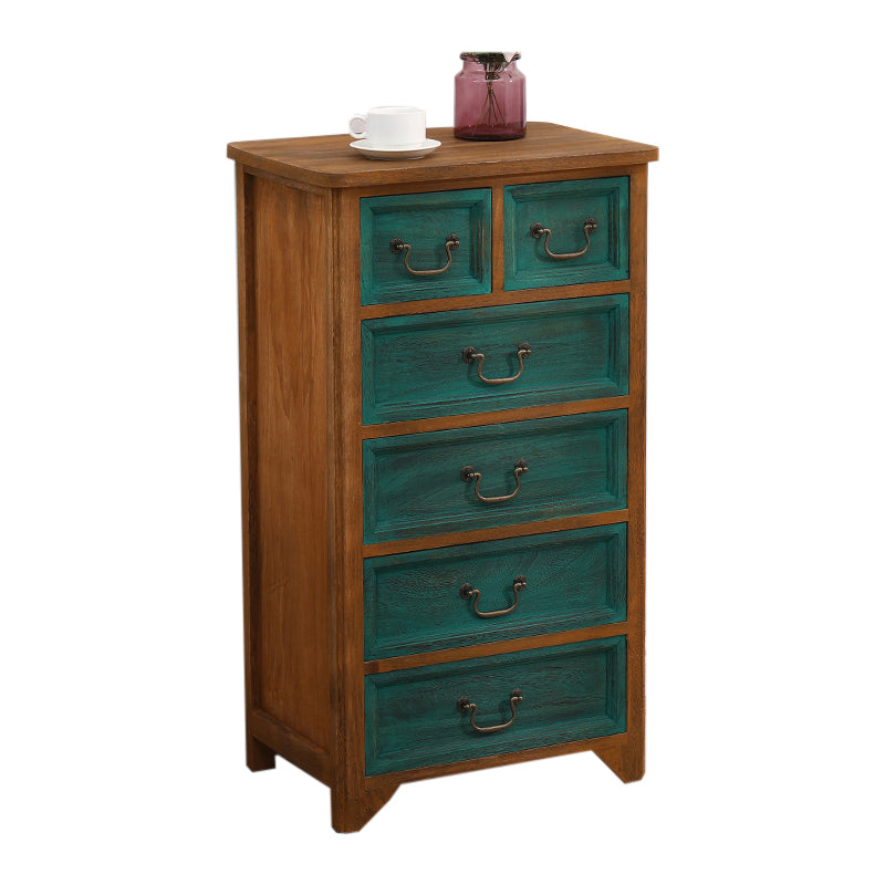 Traditional Matte Finish Storage Chest Bedroom Solid Wood Dresser 20"L x 14"W x 35"H Coffee Green Clearhalo 'Bedroom Furniture' 'Dressers & Chests' 'dressers_chests' 'furn' 'furn_dressers_chests' 'Furniture' 5593020
