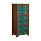 Traditional Matte Finish Storage Chest Bedroom Solid Wood Dresser 19.7"L x 13.8"W x 40.6"H Coffee Green Clearhalo 'Bedroom Furniture' 'Dressers & Chests' 'dressers_chests' 'furn' 'furn_dressers_chests' 'Furniture' 5593024