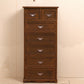Traditional Matte Finish Storage Chest Bedroom Solid Wood Dresser 19.7"L x 11.8"W x 41.7"H Coffee Clearhalo 'Bedroom Furniture' 'Dressers & Chests' 'dressers_chests' 'furn' 'furn_dressers_chests' 'Furniture' 5593026