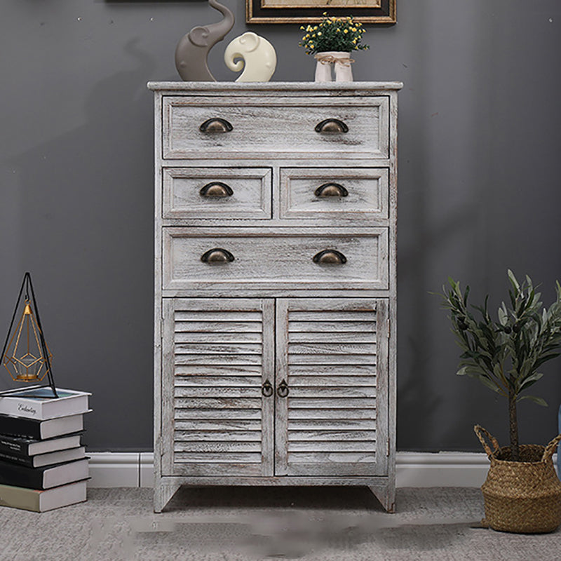 Traditional Matte Finish Storage Chest Bedroom Solid Wood Dresser 23.6"L x 13.8"W x 40.9"H White Clearhalo 'Bedroom Furniture' 'Dressers & Chests' 'dressers_chests' 'furn' 'furn_dressers_chests' 'Furniture' 5593031