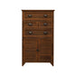 Traditional Matte Finish Storage Chest Bedroom Solid Wood Dresser 23.6"L x 13.8"W x 40.9"H Coffee Clearhalo 'Bedroom Furniture' 'Dressers & Chests' 'dressers_chests' 'furn' 'furn_dressers_chests' 'Furniture' 5593032