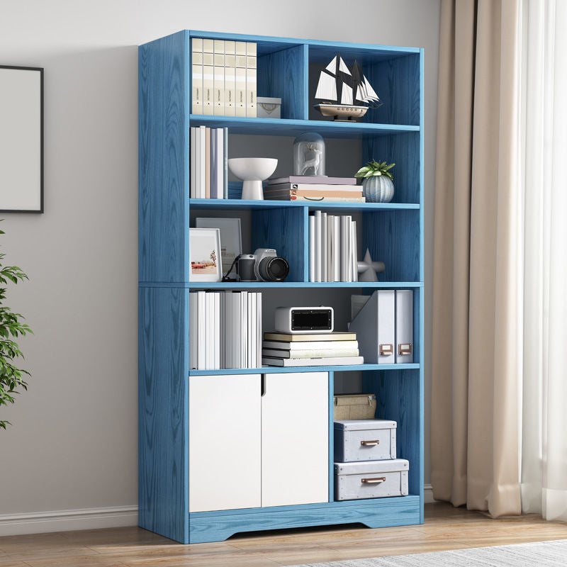 Floor Standard Bookshelf with Drawer Living Room Wooden Bookcase Rack Shelf