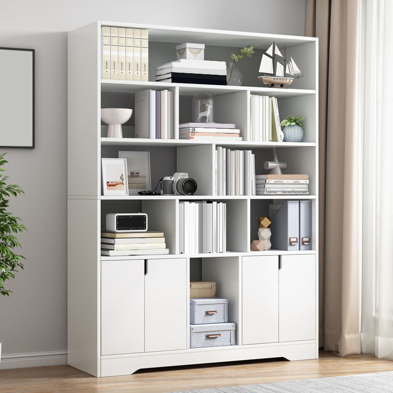 Floor Standard Bookshelf with Drawer Living Room Wooden Bookcase Rack Shelf